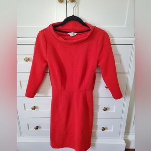 Boden Ottoman Dress 4R Red